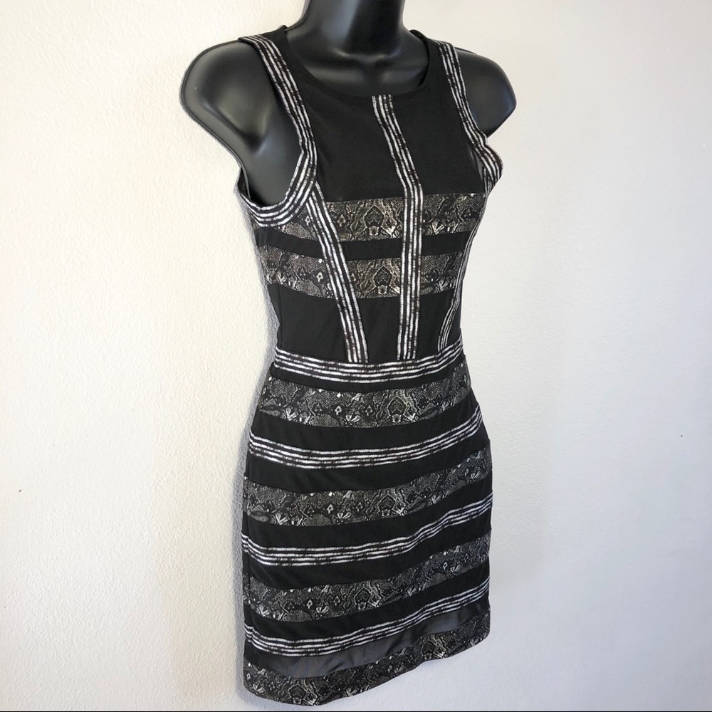 Nasty Gal XXS Black bandage Body Con dress - Picture 3 of 8